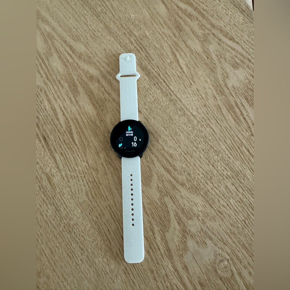 Polar Unite Smart Fitness Tracker Watch with White Silicone Band